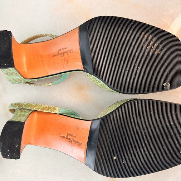 Authentic Salvatore Ferragamo Snakeskin Slingback Heels – Italian Luxury size 7 - Picture 7 of 11